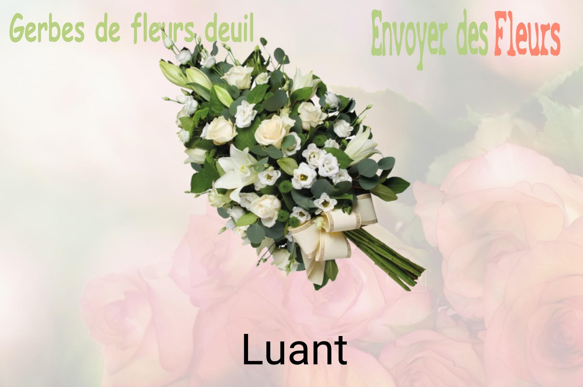 Gerbe de fleurs de deuil livrée à Luant